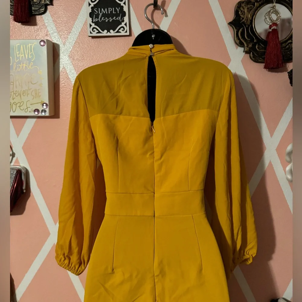 New York & Company Yellow Jumpsuit - Picture 3 of 7